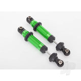 Shocks GTS aluminium (green-anodized) (assembled with spring retainers) (2pcs)