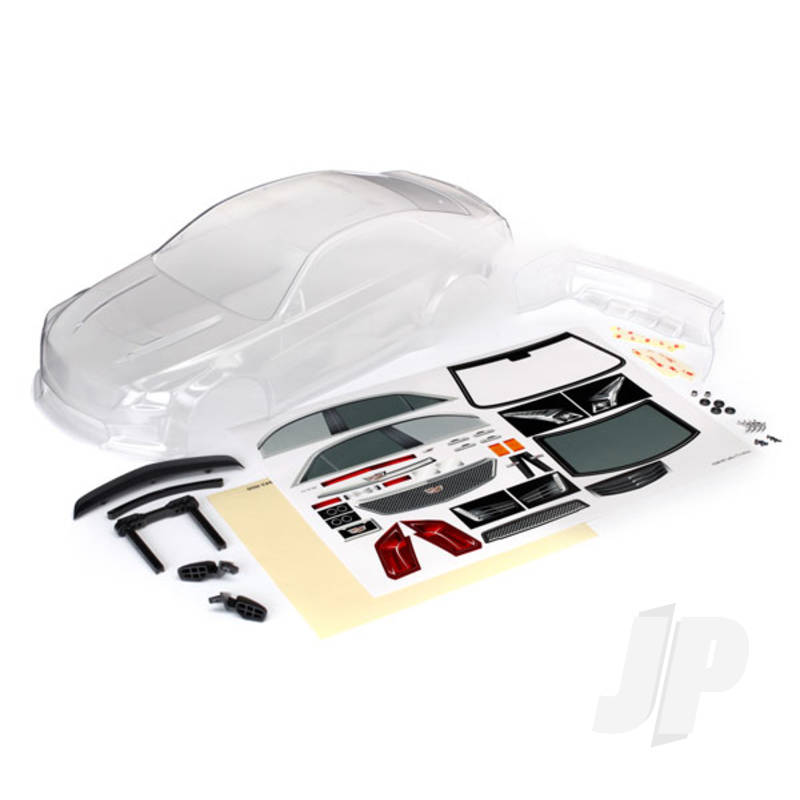 Body Cadillac CTS-V (clear requires painting) / decal sheet (includes side mirrors spoiler & mounting hardware)