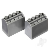 Oil bottles grey (2pcs)