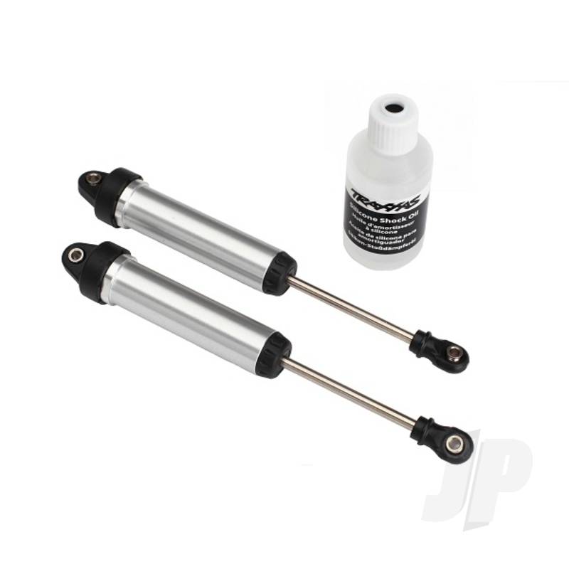 Shocks GTR 134mm silver aluminium (fully assembled with out springs) (front no threads) (2pcs)