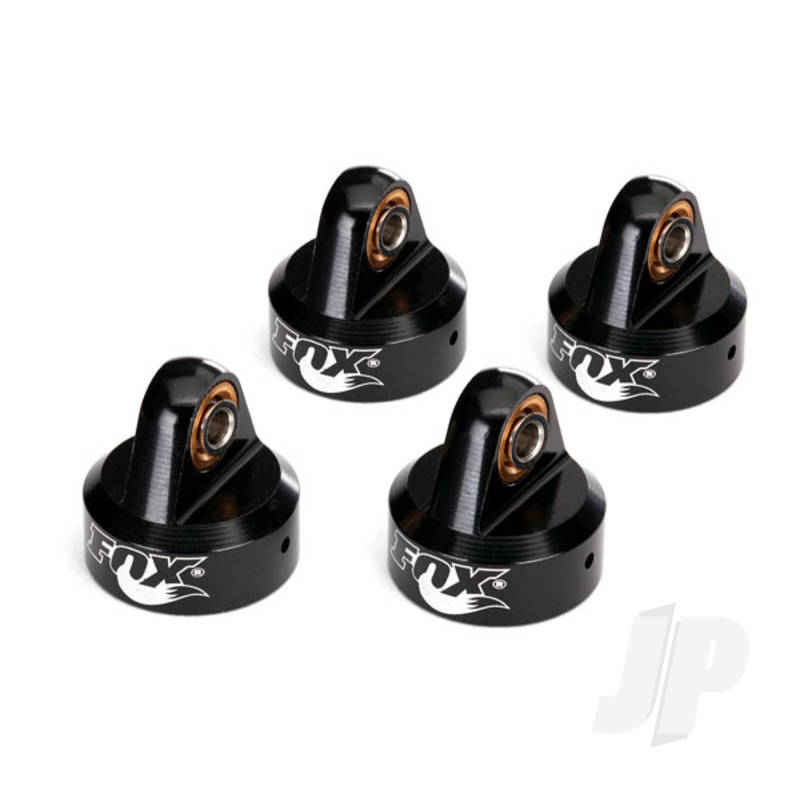 Shock caps aluminium (black-anodized) Fox shocks (4pcs)