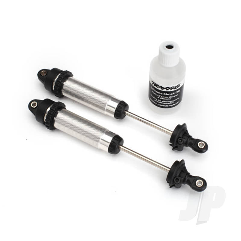 Shocks GTR 139mm silver aluminium (fully assembled with out springs) (rear threaded) (2pcs)