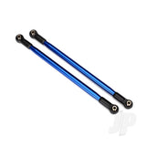 Suspension link rear (upper) (Aluminium blue-anodized) (10x206mm center to center) (2pcs) (assembled with hollow balls)