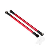 Suspension link rear (upper) (Aluminium red-anodized) (10x206mm center to center) (2pcs) (assembled with hollow balls)