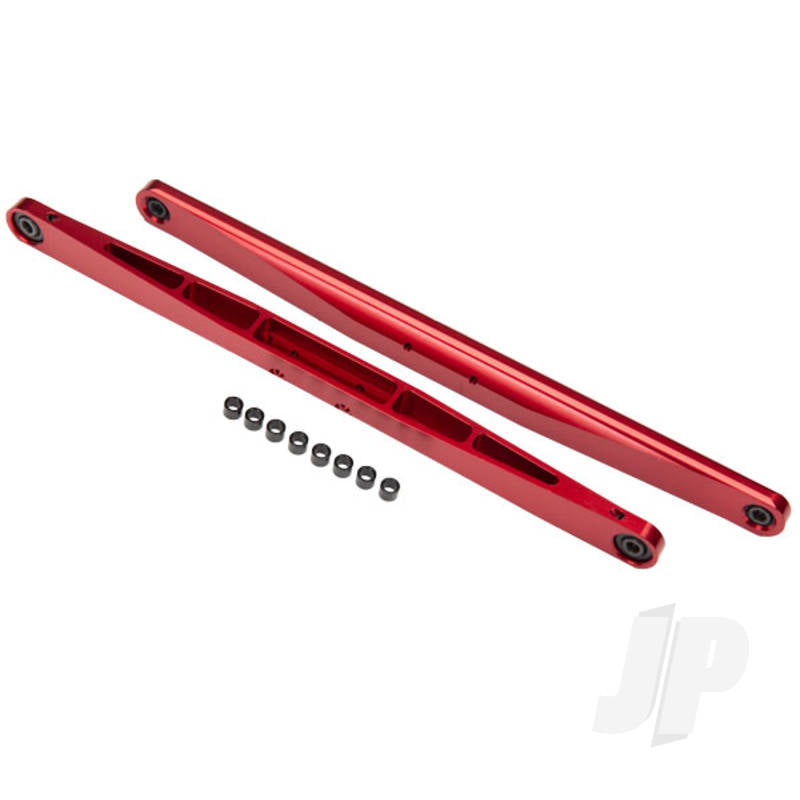 Trailing arm aluminium (red-anodized) (2pcs) (assembled with hollow balls)