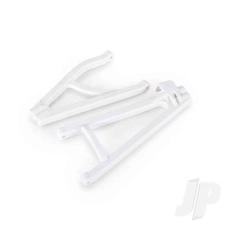 Suspension arms white rear (right) heavy duty adjustable wheelbase (upper (1pc) / lower (1pc))