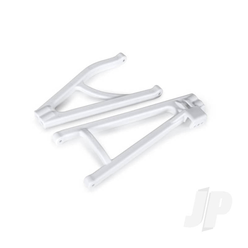 Suspension arms white rear (left) heavy duty adjustable wheelbase (upper (1pc) / lower (1pc))