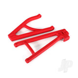 Suspension arms red rear (left) heavy duty adjustable wheelbase (upper (1pc) / lower (1pc))