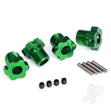 Wheel hubs splined 17mm (green-anodized) (4pcs) / 4x5 GS (4pcs) / 3x14mm pin (4pcs)