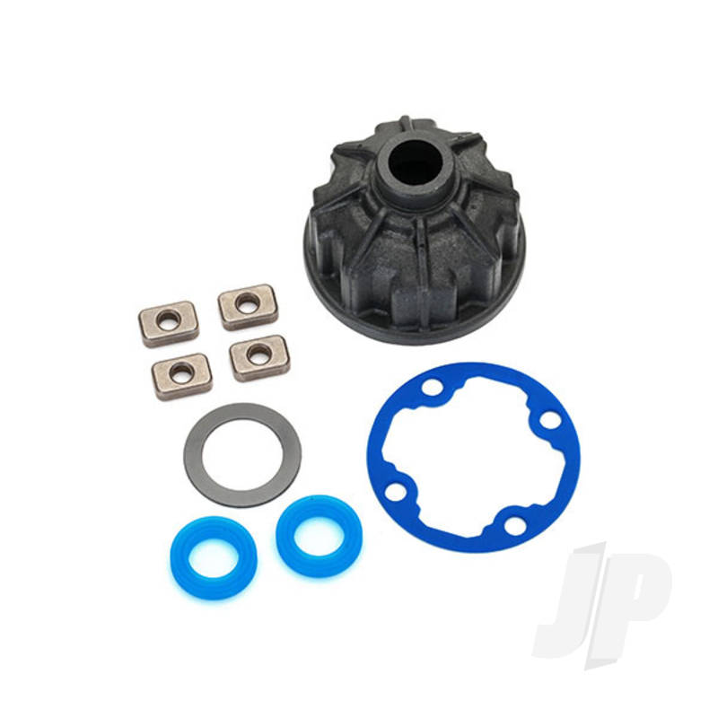 Carrier Differential (heavy duty) / x-ring gaskets (2pcs) / ring gear gasket / spacers (4pcs) / 12.2x18x0.5 PTFE-coated washer (1pc)