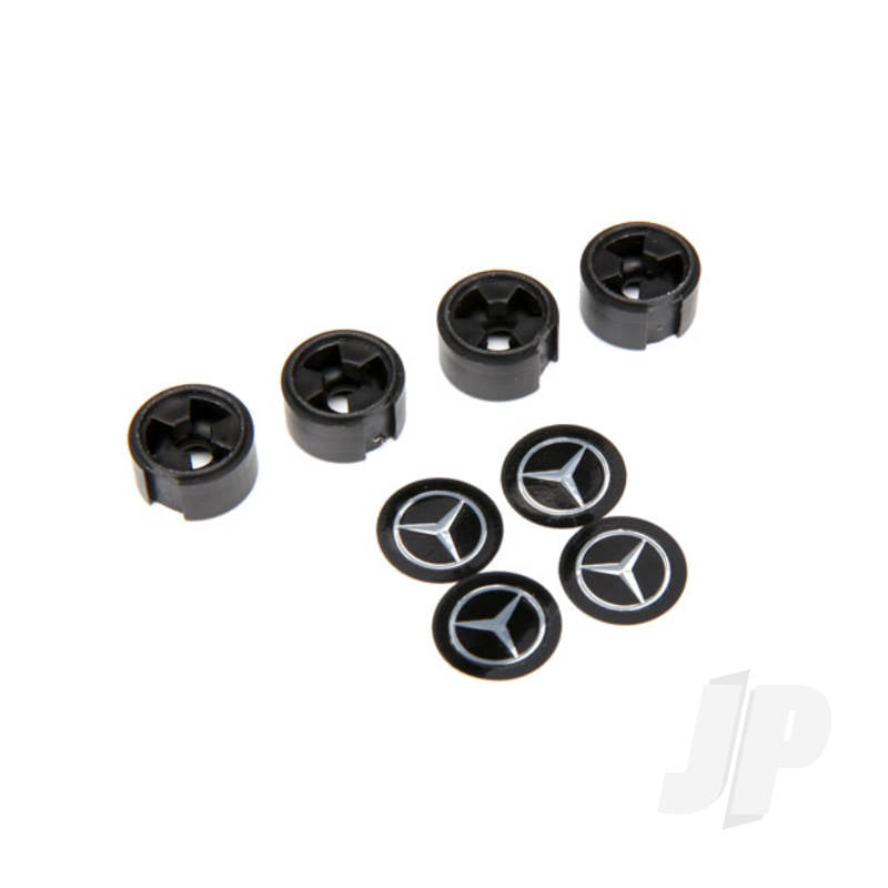 Center caps Mercedes-Benz G 500 4x4_ wheel (black) (4pcs) (requires #8255A extended stub axle)