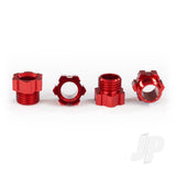 Aluminium Stub Axle Nut Red (4 pcs)