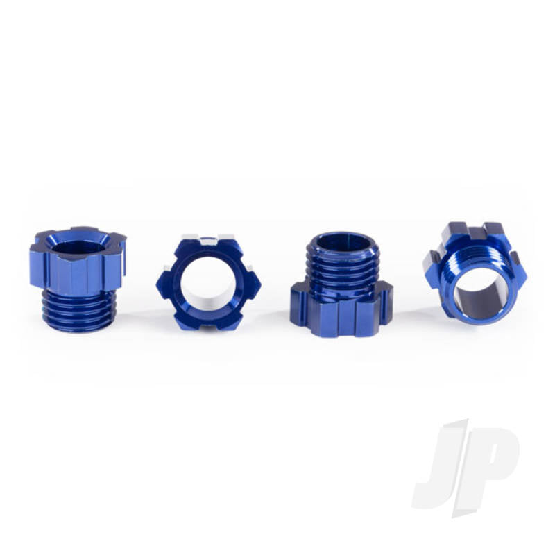 Aluminium Stub Axle Nut Blue (4 pcs)