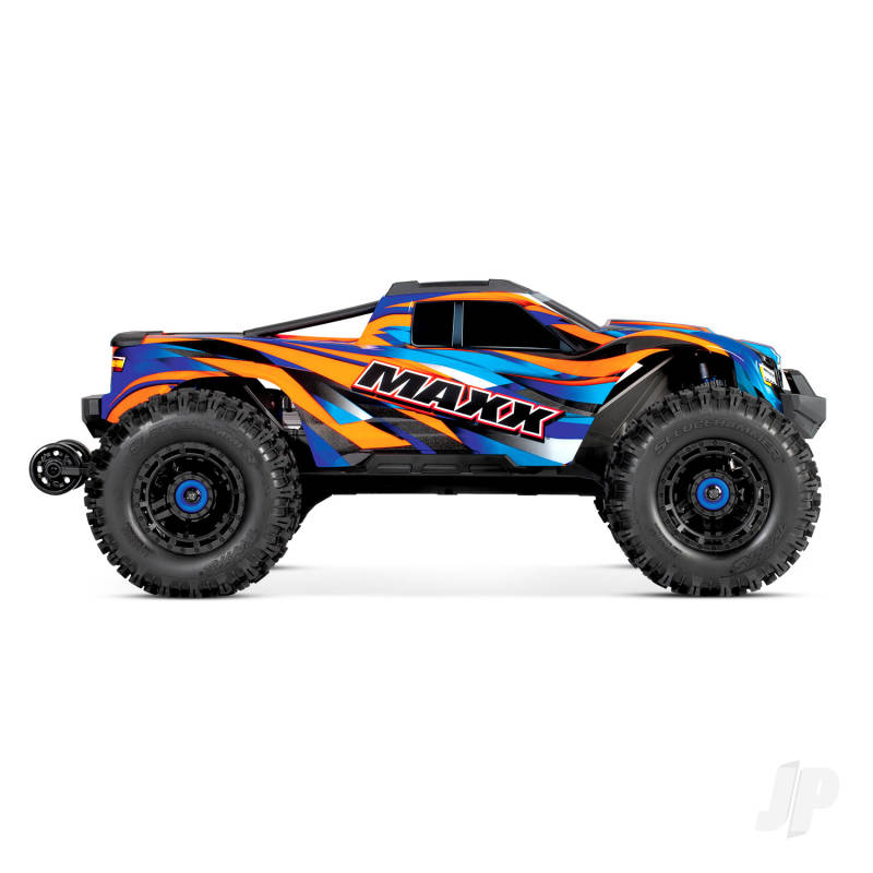 Traxxas Orange WideMaxx Maxx 1:10 4X4 Brushless RTR Monster Truck (+ TQi TSM VXL-4S Velineon 540XL)