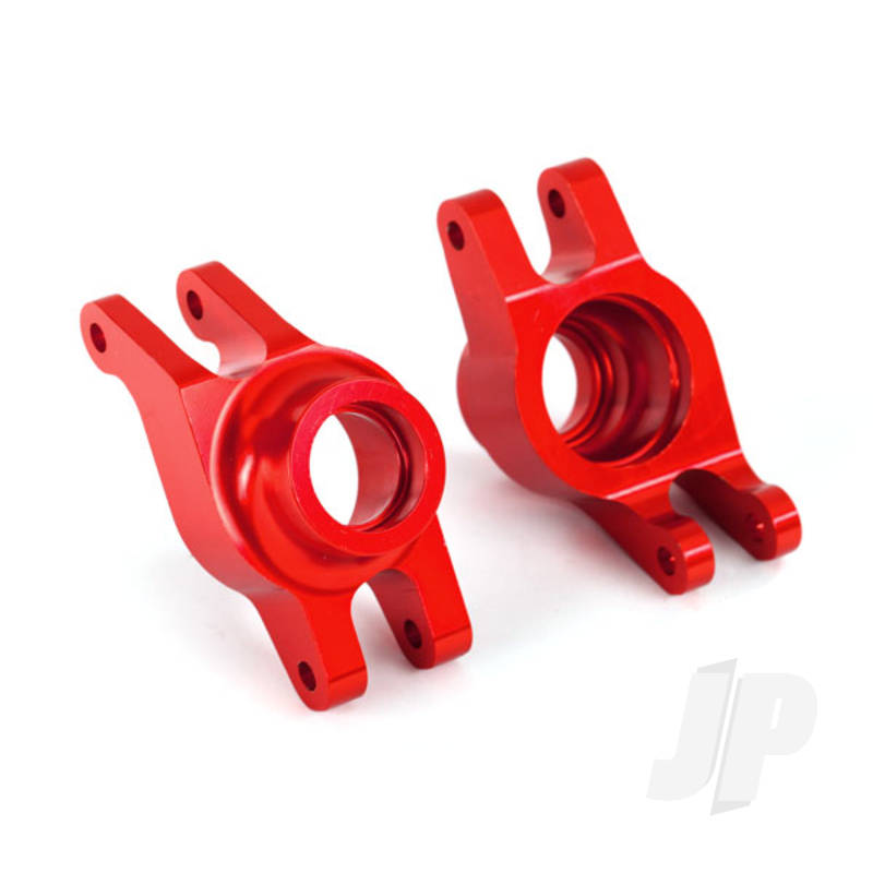 Carriers stub axle (red-anodized 6061-T6 aluminium) (rear) (2pcs)