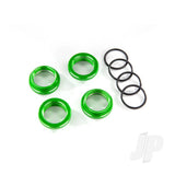 Spring retainer (adjuster) green-anodized aluminium GT-Maxx shocks (4pcs) (assembled with o-ring)