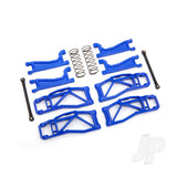 Suspension kit WideMaxx blue (includes front & rear suspension arms front toe links rear shock springs)