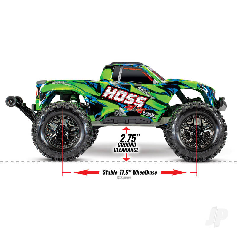 Traxxas Hoss 1:10 4x4 VXL RTR Monster Truck (TQi/TSM/ Self-Righting/ VXL-3S ESC) Green