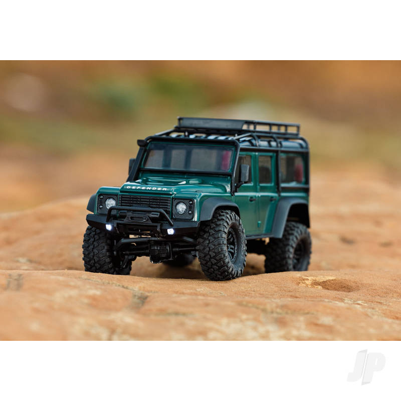 Traxxas TRX-4m Land Rover Defender 1:18 4X4 Electric Trail Crawler - Green (+ TQ 2-ch/ ECM-2.5/ Titan 87T/750mAh 2-Cell LiPo/USB Charger)