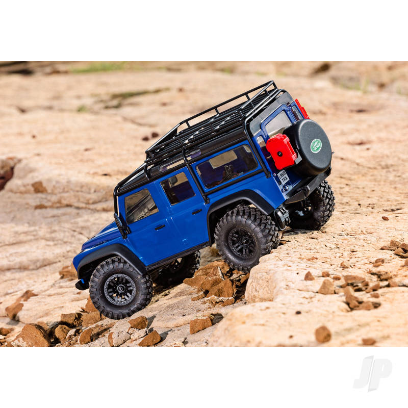 Traxxas TRX-4m Land Rover Defender 1:18 4X4 Electric Trail Crawler - Blue (+ TQ 2-ch/ ECM-2.5/ Titan 87T/750mAh 2-Cell LiPo/USB Charger)