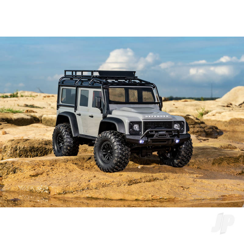 Traxxas TRX-4m Land Rover Defender 1:18 4X4 Electric Trail Crawler -Silver (+ TQ 2-ch/ ECM-2.5/ Titan 87T/750mAh 2-Cell LiPo/USB Charger)