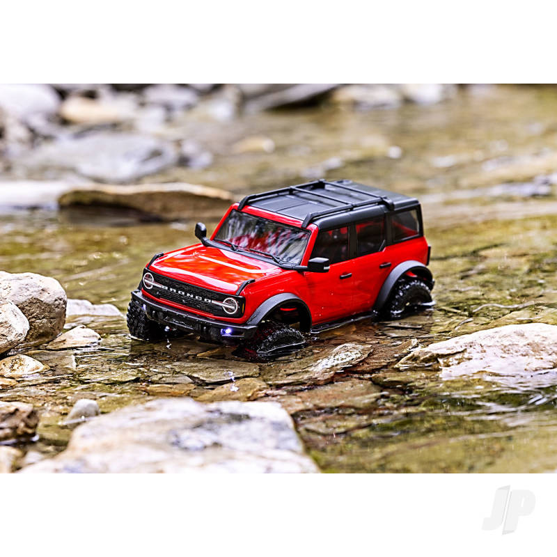 Traxxas TRX-4m 2021 Ford Bronco 1:18 4X4 Electric Trail Crawler - Red (+ TQ 2-ch/ ECM-2.5/ Titan 87T/750mAh 2-Cell LiPo/USB Charger)