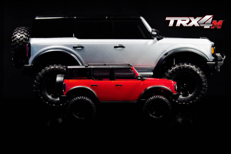 Traxxas TRX-4m 2021 Ford Bronco 1:18 4X4 Electric Trail Crawler - Red (+ TQ 2-ch/ ECM-2.5/ Titan 87T/750mAh 2-Cell LiPo/USB Charger)