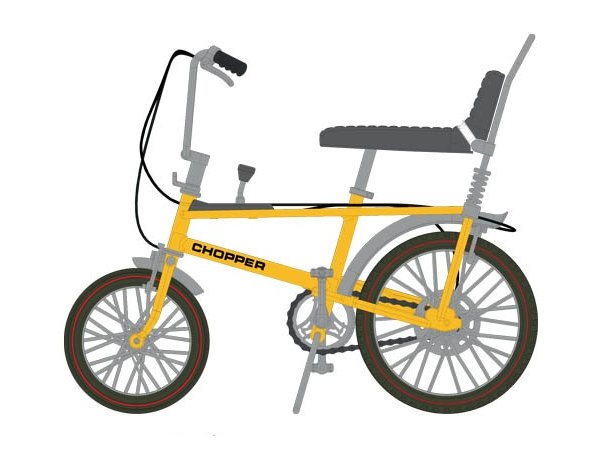 Toyway Chopper Mk 1 Bicycle is a diecast model - 1/12 scale - YELLOW