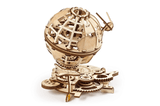 UGears Globe Wooden 3D Puzzles Spinning Wooden Construction Kit Mechanical Globe with The Shuttle and The Sputnik