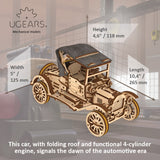 UG70175 Ugears Model RETROCAR UGR-T