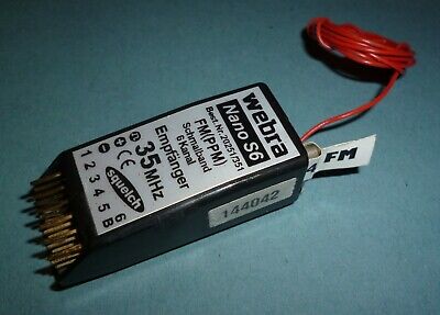 Webra Nano S6 6 Channel Receiver 35Mhz - BAGGED