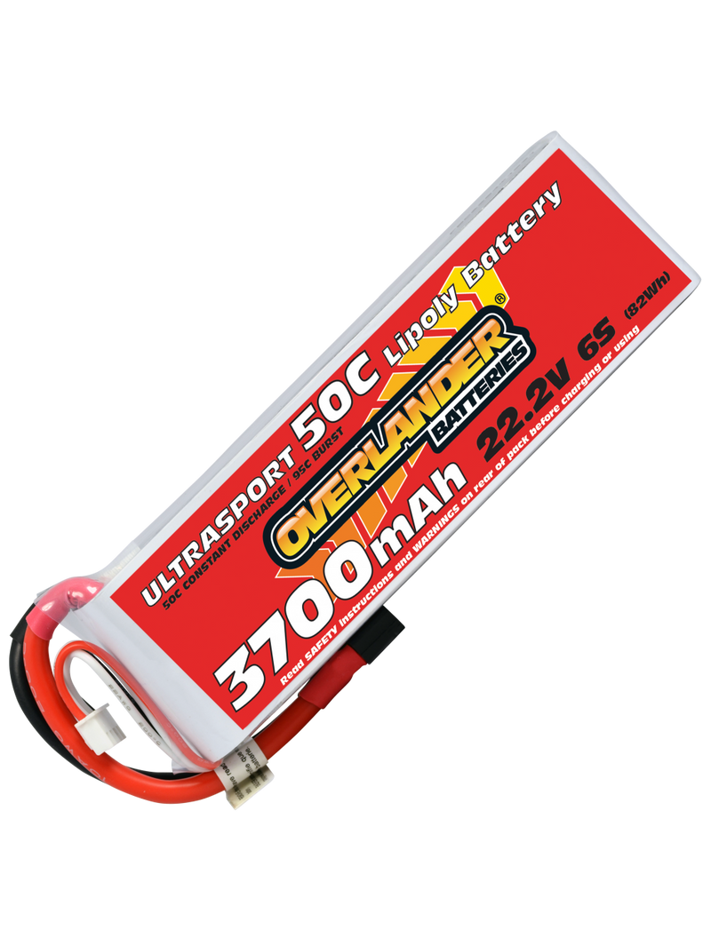 3700mAh 22.2V 6S 50C Ultrasport LiPo Battery - Deans