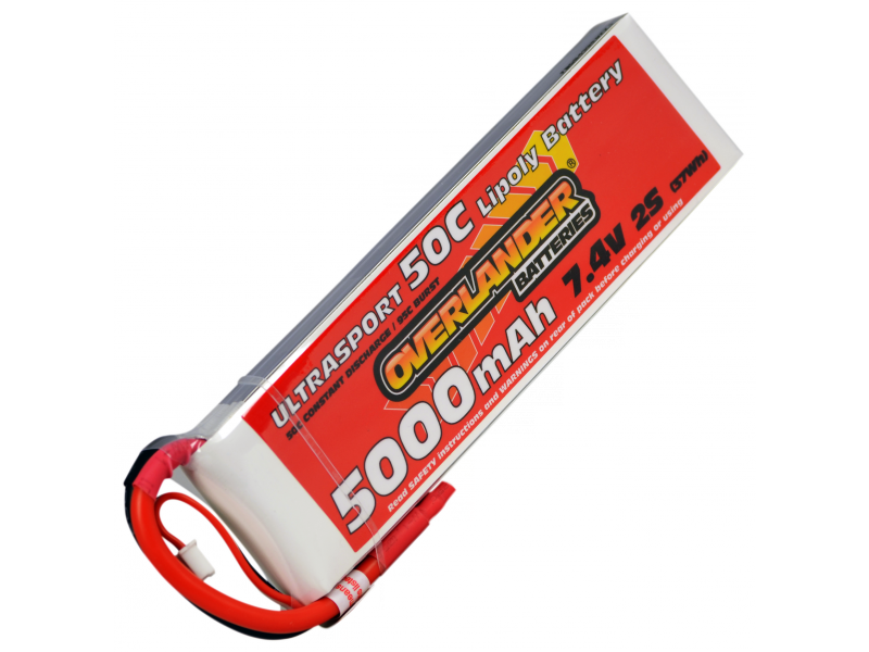 Overlander Ultrasport Extreme 5000mAh 2S 7.4V 45C Lipo Battery