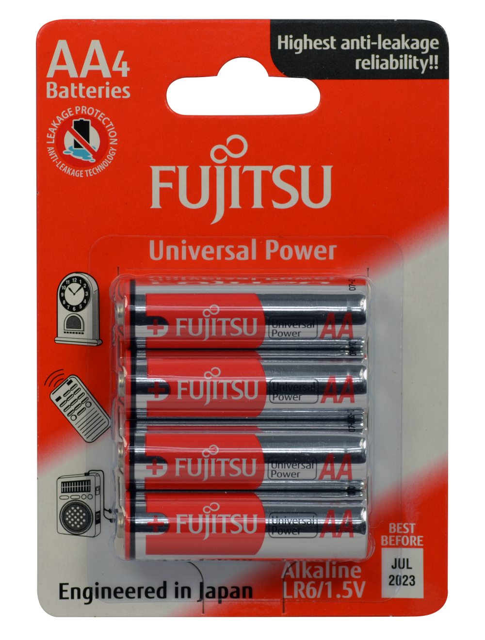 Fujitsu AA Alkaline Blister Pack Universal Series