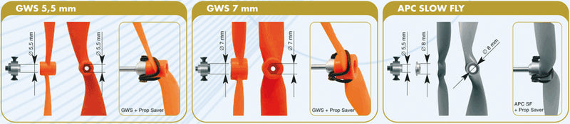 AXI Prop Saver for 3.17mm Shaft (GWS APC PROP) E-MM8A317