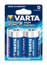 VARTA HIGH ENERGY ALKALINE D (LR20) DRY CELL (2)