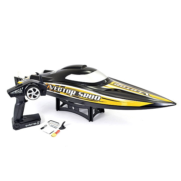 VOLANTEX VECTOR SR80 BRUSHLESSBOAT (NO BATT)- BLACK/ORANGE