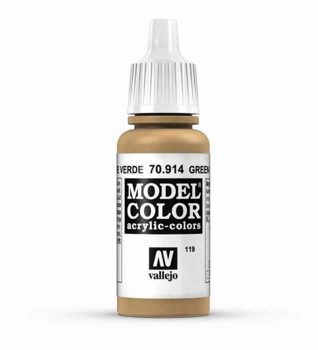 VALLEJO 70.914 Model Color 119 Green Ochre Matt 17 ml