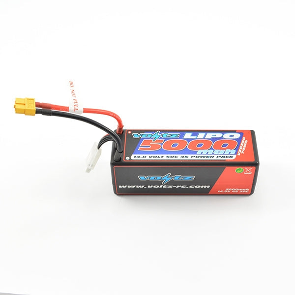 VOLTZ 5000mah HARD CASE 14.8V50C LIPO STICK PACK XT60