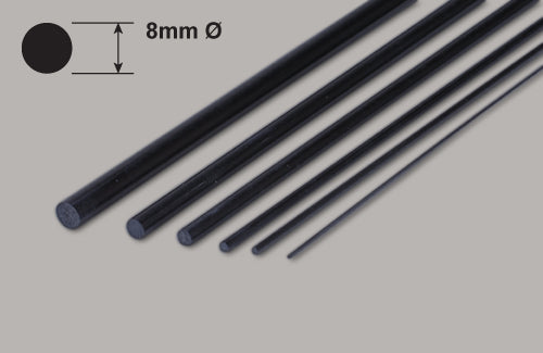 Carbon Fibre Rod - 8x1000mm (1 Length)