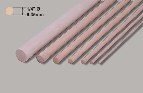 Ramin Dowel - 1/4 x 36 Inch/6.35x914mm