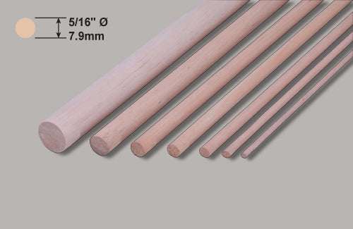 Ramin Dowel - 5/16 x 36 Inch/7.9x914mm