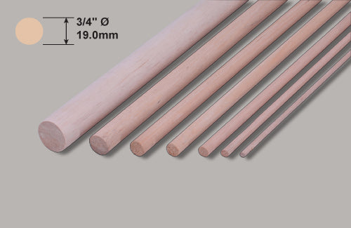 Ramin Dowel - 3/4 x 36 Inch/19.0x914mm