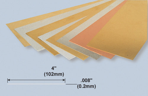 K&S Tin Sheet  .008x4x10 Inch/0.2x102x254mm