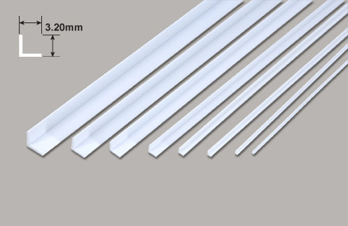 Plastic Angle Size 3.2mm x 380mm 7 pieces Angle - 3.20 x 3.20 x 375mm