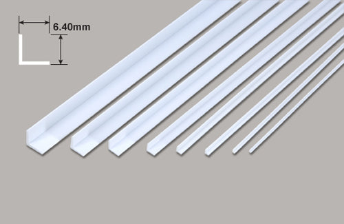 plastic Angle 6.4mm x 610mm 5 pieces Angle - 6.40 x 6.40 x 610mm