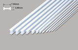 Plastic Beams 7.9mm x 610mm 4 pieces I Beam - 7.94 x 3.99 x 610mm