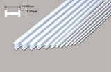 Plastic Beams 14.3mm x 380mm 3 pieces I Beam - 14.30 x 7.20 x 375mm