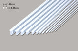 Plastic Beams 1.6mm x 254mm 10 pieces (90511) I Beam - 1.60 x 0.80 x 250mm