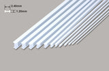 Plastic Beams 2.4mm x 254mm 10 pieces I Beam - 2.40 x 1.20 x 250mm